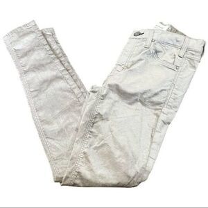 Mcguire crushed velvet cream pants size 25